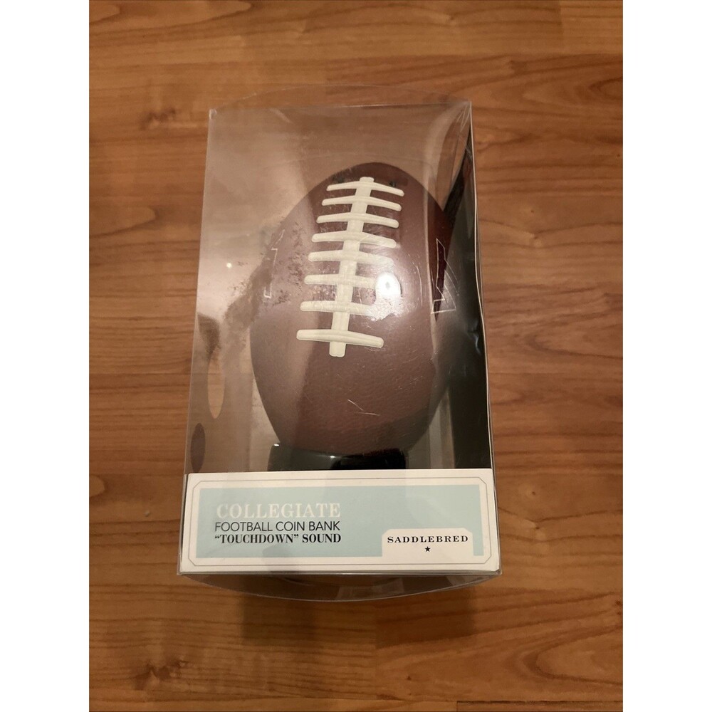 Football Coin Piggy Bank Authentic Feel "Touchdown Sound" Virginia Tech Hokies - Picture 10 of 16